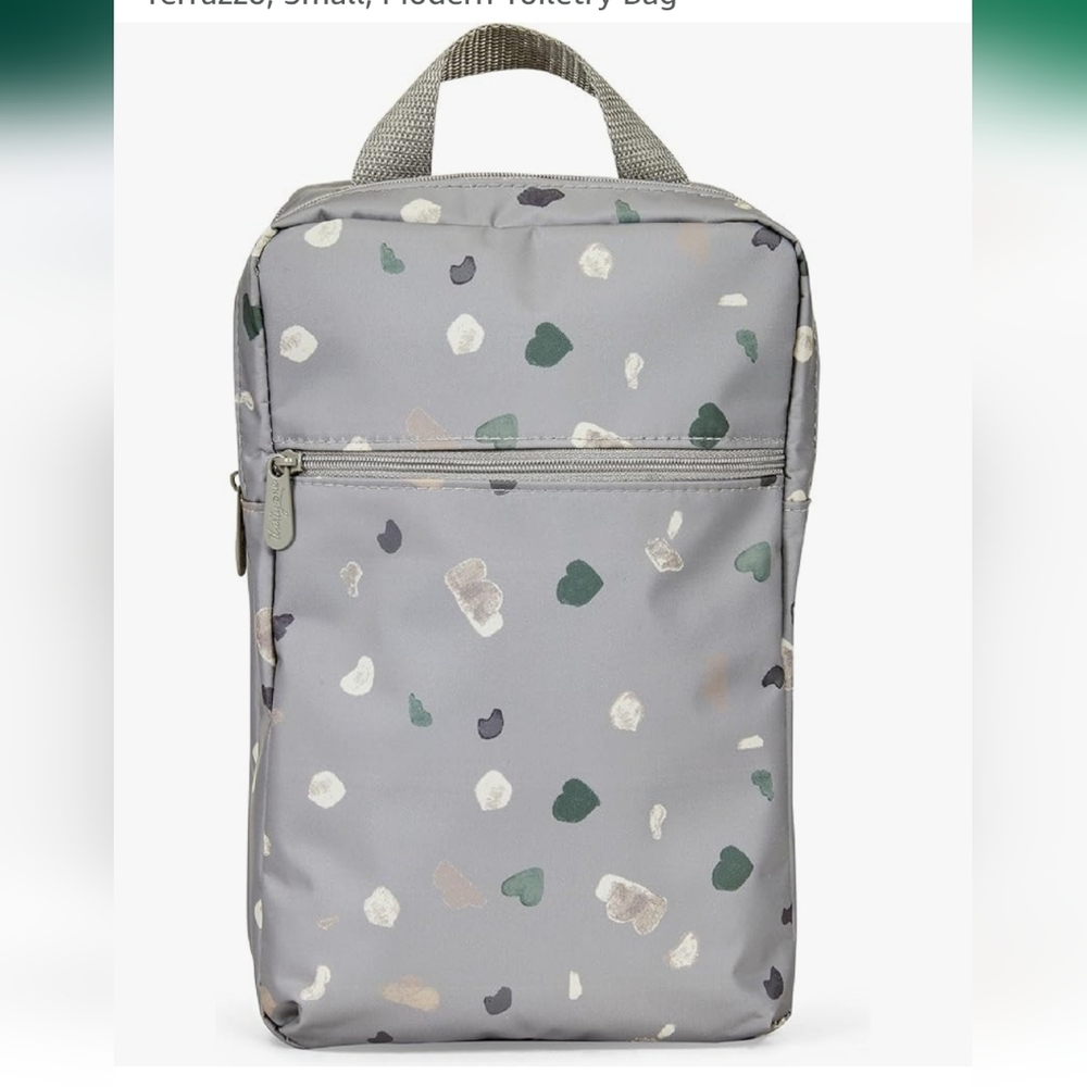 Thirty-One Whisper Grey Terrazzo Toiletry Bag | NWOT